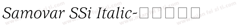 Samovar SSi Italic字体转换